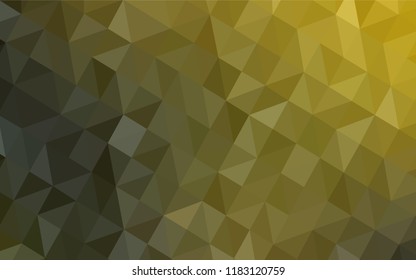 Dark Green, Yellow vector triangle mosaic cover. Glitter abstract illustration with an elegant triangles. New template for your brand book.