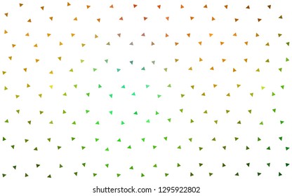 Dark Green, Yellow vector  triangle mosaic template. Creative geometric illustration in Origami style with gradient. Triangular pattern for your design.
