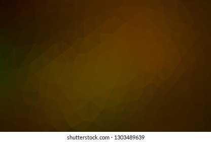 Dark Green, Yellow vector triangle mosaic texture. Shining colorful illustration with triangles. Brand new style for your business design.