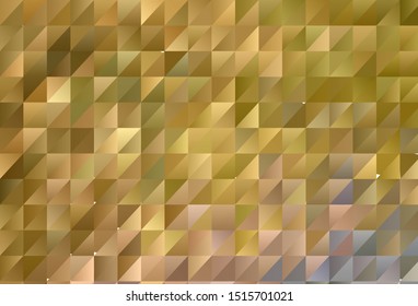 Dark Green, Yellow vector triangle mosaic template. Polygonal abstract illustration with gradient. Triangular pattern for your design.