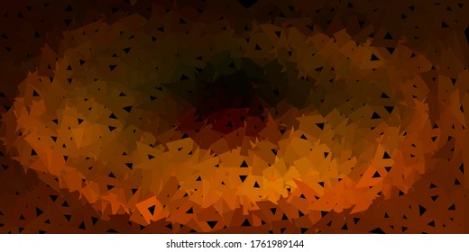 Dunkelgrüne, gelbe Vektor-Dreieck-Mosaik-Hintergrund. Mosaikfarbige Illustration mit Dreieckskonzept. Kluges Muster für Websites.