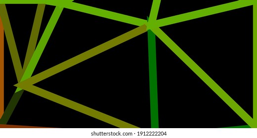 Dark green, yellow vector triangle mosaic design. Abstract illustration with elegant gradient triangles. Smart pattern for websites.
