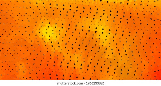 Fondo del mosaico del triángulo vector amarillo verde oscuro. Ilustración abstracta con triángulos de gradiente elegantes. La mejor opción para tu diseño.