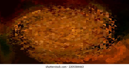 Dunkelgrüner, gelber Vektordreieck-Mosaikhintergrund. Moderne abstrakte Illustration mit polygonalen Dreiecken. Multifunktionsfähiges App-Design.