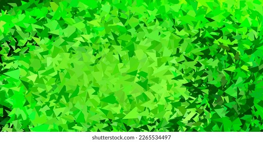 Papel tapiz de mosaico de mosaico vectorial amarillo verde oscuro. Ilustración colorida decorativa con triángulos abstractos. Fondo para teléfonos móviles.