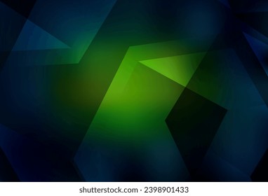 Dark Green, Yellow vector triangle mosaic texture. A sample with polygonal shapes. New template for your brand book.