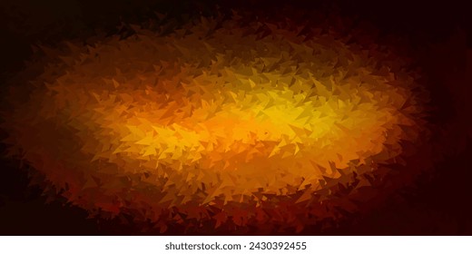Fondo de mosaico de vector de color verde oscuro, amarillo. Ilustración en estilo de cristal roto con triángulos. Su diseño para aplicaciones.