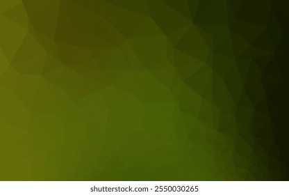 Dark Green, Yellow vector triangle mosaic template. Colorful abstract illustration with gradient. Completely new design for your business.