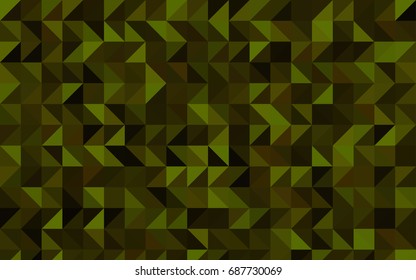Dark Green, Yellow vector triangle mosaic pattern. Shining illustration, which consist of triangles. The best triangular design for your business.