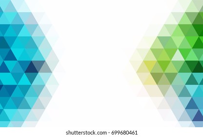 Dark Green, Yellow vector triangle mosaic template. Modern geometrical abstract illustration with gradient. The polygonal design can be used for your web site.