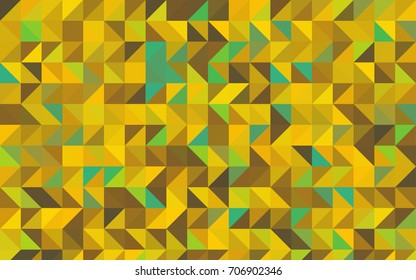 Dark Green, Yellow vector triangle mosaic template. Glitter abstract illustration with an elegant design. Brand-new design for your business.