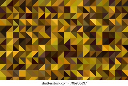 Dark Green, Yellow vector triangle mosaic background. Colorful abstract illustration with gradient. A completely new design for your business.