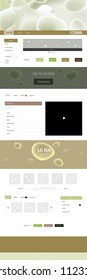 Dark Green, Yellow vector ui kit with bubble shapes. Elegant bright illustration with gradient  in memphis style. Modern template for your landing page.