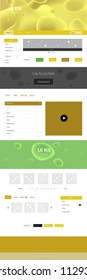 Dark Green, Yellow vector ui ux kit with lines, ovals. Modern gradient abstract illustration with bandy lines. This sample is for your landing page.
