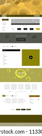 Dark Green, Yellow vector ui ux kit with lines, ovals. Modern gradient abstract illustration with bandy lines. Beautiful layout for websites, landing pages.