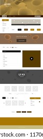 Dark Green, Yellow vector ui kit with bubble shapes. Shining curly illustration in marble style with gradient. Modern template for your landing page.