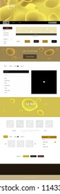 Dark Green, Yellow vector web ui kit with lamp shapes. Glitter abstract illustration with blurred bubble shapes.. Simple colorful design for websites.