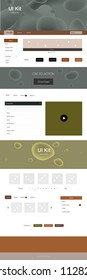 Dark Green, Yellow vector wireframe kit with abstract circles. Colorful abstract illustration with gradient lines. Simple colorful design for websites.