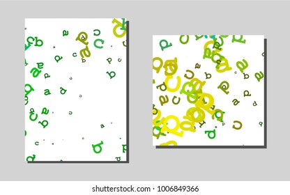 Dark Green, Yellowvector background for presentations. Blurred decorative design in abstract style with textbox. Beautiful design for cover of notepads.