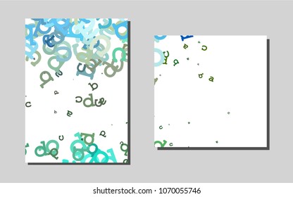 Dark Green, Yellowvector template for landing pages. Web interface on abstract background with colorful gradient. Pattern can be used as a template for calendars.