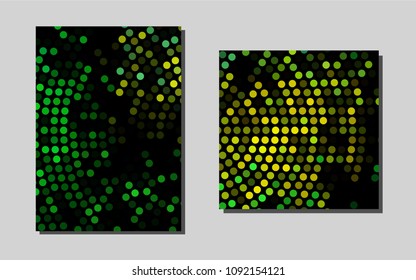 Dark Green, Yellowvector template for landing pages. Modern abstract design concept with colorful gradient. Pattern for beautiful business cards, folders.
