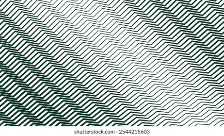 Verde escuro zigue padrão listras linha abstrato fundo