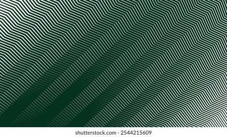 Dark Green zig zag pattern stripes line abstract background