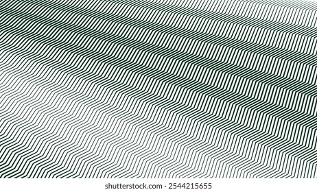 Dark Green zig zag pattern stripes line abstract background