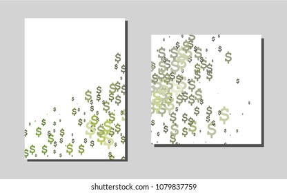Dark Greenvector background for presentations. Abstract booklet on colored background with gradient. Pattern can be used as a template for calendars.