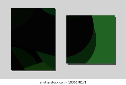 Dark Greenvector background for presentations. Beautiful colored sample in A4 size. New design for a poster, banner of your website.