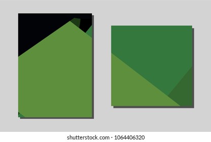 Dark Greenvector background for presentations. Glitter abstract design concept with text box. Beautiful design for cover of notepads.