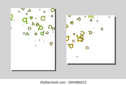 Dark Greenvector banner for websites. Abstract booklet on colored background with gradient. Pattern for ads, leaflets, labels of your business.