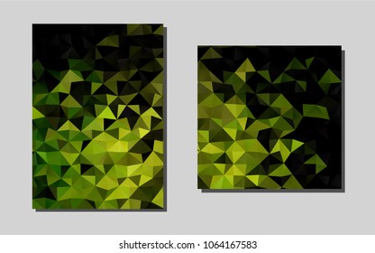 Dark Greenvector banner for websites. Booklet with textbox on colorful abstract background. Pattern for beautiful business cards, folders.