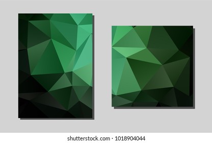 Dark Greenvector brochure for ui, ux design. Glitter abstract design concept with text box. New design for a poster, banner of your website.