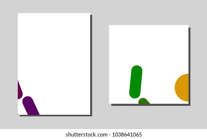 Dark Greenvector brochure for ui, ux design. Modern abstract design concept with colorful gradient. Pattern can be used as a template for calendars.