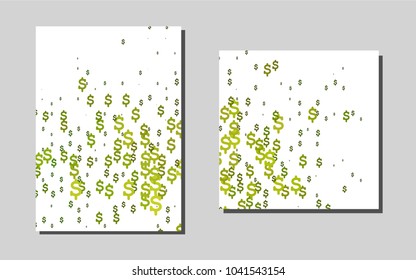Dark Greenvector brochure for ui, ux design. Modern abstract design concept with colorful gradient. Pattern for ads, leaflets, labels of your business.