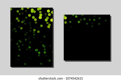 Dark Greenvector brochure for ui, ux design. Glitter abstract design concept with text box. Pattern can be used as a template for calendars.