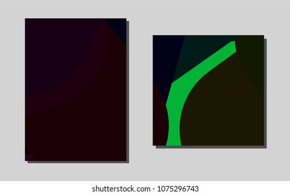 Dark Greenvector brochure for ui, ux design. Beautiful colored sample in A4 size. Pattern for ads, leaflets, labels of your business.