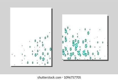 Dark Greenvector brochure for ui, ux design. Blurred decorative design in abstract style with textbox. Pattern for ads, leaflets, labels of your business.