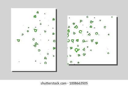 Dark Greenvector cover for Envelopes. Abstract booklet on colored background with gradient. Beautiful design for cover of notepads.