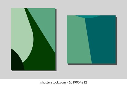 Dark Greenvector cover for Envelopes. Abstract booklet on colored background with gradient. Pattern for ads, leaflets, labels of your business.