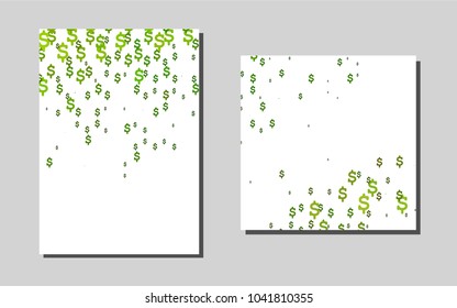 Dark Greenvector cover for Envelopes. Abstract booklet on colored background with gradient. Pattern can be used as a template for calendars.