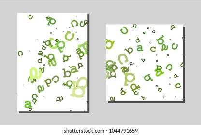 Dark Greenvector cover for Envelopes. Abstract booklet on colored background with gradient. Pattern can be used as a template for calendars.