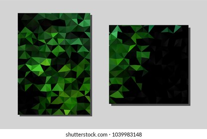 Dark Greenvector cover for Envelopes. Beautiful colored sample in A4 size. Pattern for ads, leaflets, labels of your business.