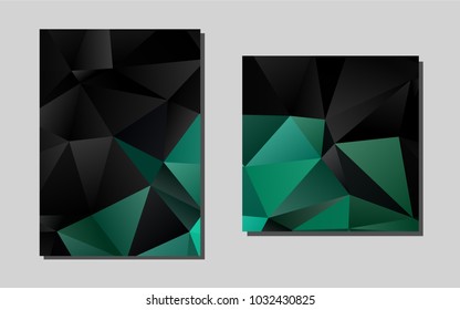 Dark Greenvector cover for Envelopes. Blurred decorative design in abstract style with textbox. The pattern can be used for any ad, booklets.