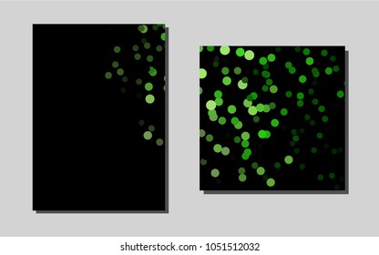 Dark Greenvector cover for Envelopes. Blurred decorative design in abstract style with textbox. New design for a poster, banner of your website.