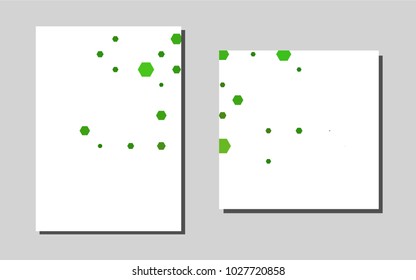Dark Greenvector cover for Envelopes. Booklet with textbox on colorful abstract background. The pattern can be used for any ad, booklets.