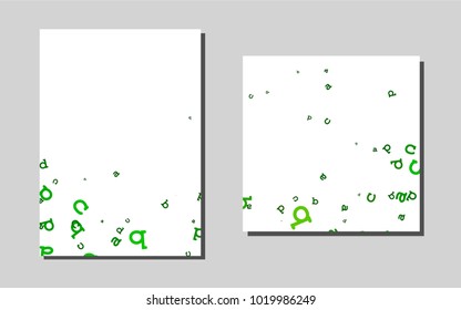 Dark Greenvector cover for Envelopes. Glitter abstract design concept with text box. Pattern for beautiful business cards, folders.