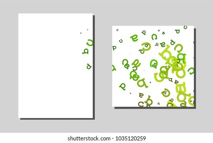 Dark Greenvector cover for Envelopes. Web interface on abstract background with colorful gradient. The pattern can be used for any ad, booklets.