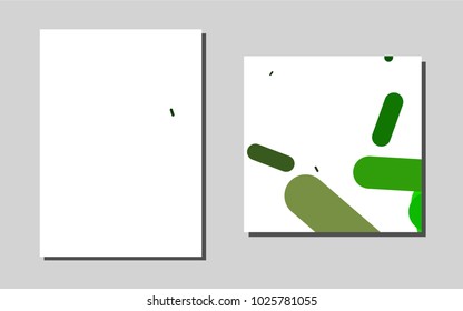 Dark Greenvector layout for Leaflets. Glitter abstract design concept with text box. The pattern can be used for any ad, booklets.